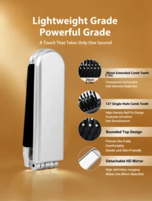 1pc Bright Surface Plating Silver Small Comb Paste Exquisite Rhinestone Shiny Texture Foldable Design Comes With Small Mirror Pocket Comb Compact Portable Bag Comb Unisex - Multicolor - View 5