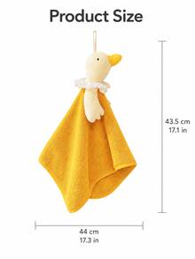 Joivida Cute Hanging Duck Hand Towel Crafted. It Features A Plush Duck Doll Top With Delicate Lace Trim, Delivering Strong Water Absorption And Quick-Drying Performance. Available In Two Gentle Tones, Ideal For Kitchen And Restroom Daily Use. - Multicolor - View 3