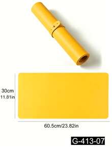 Waterproof And Durable Nail Art Table Mat, Made Of Waterproof And Soft PU Leather, Designed For Studio Tabletops And Foldable Nail Art Armrests. Ideal For Nail Artists In Salons And For Home Use. - Egg yellow - View 8