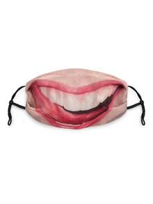 superFUNNYmarket 3D Stereo Funny Face Printed Cotton Mask, Novelty Realistic Human Expression Design, Multiple Hilarious Styles Available - Multicolor - View 14