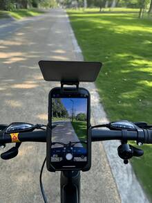 1PC Portable Foldable Multi Angle Anti Glare Universal Phone Sunshade Sun Visor Shield For Smartphone Outdoor Cycling Bicycle Camping Travel Hiking Driving Car Accessory Must Have - Black - View 2