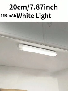 1pc 10/20/30/50cm Usb White Led Light Strip With Motion Sensor - Perfect For Cabinet, Wardrobe And Hallway, Wireless Motion Sensor Led Strip Light Under Cabinet Lighting, Rechargeable Magnetic Night Lamp For Hallway Kitchen Cabinet Shelf Wardrobe - White - View 12