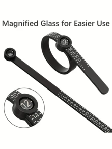 1PC Size 1-17 Durable Plastic Reusable Accurate Easy Read Portable Ring Sizing Measuring Gauge For Jewelry Sizing Engagement Wedding Anniversary Gift Finger Measurement Tool - Multicolor - View 3