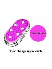 Teckwe 2pcs Magnetic Car Ambient Light Wireless, Pink Monochrome Light, Mini USB C Charging Car LED Light, 6 Bright LED Beads In The Car, Car Audio Control Light Suitable For Car Decoration, Home Life, Party Decoration Night Light 150mAh Rechargeable Lithium Battery; Equipped With USB Data Cable - 2 pieces - View 13