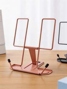 Zazumi 1Pc Iron Art Bookends, Book Reading Rack, Can Be Placed On Desktop, Bookcase, Height Adjustable, Foldable For Storage, Portable Foldable Book Rack, Suitable For Back-To-School Season - Multicolor - View 3