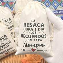 10pcs Beige Spanish Wedding Party Hangover Drawstring Bags, Suitable For Party Recovery Items Packaging - Beige - View 4