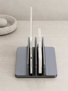 Cirelle 1Pc Laptop Storage Stand, Vertical Stand, Compatible With Macbook And Laptops Up To 17.5 Inches, Upright Storage Rack, Tablet Support Stand, Suitable For Back-To-School Season - Multicolor - View 5