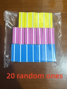 20PCS Mini Sponge Nail File Block Double Sided Sandpaper Emery Board For Manicure Pedicure Nail Buffer Polishing Shaping Tool For Natural Acrylic Nails Salon Home Use Bulk Pack Grit - Multicolor - View 5