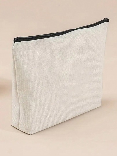 1PC/5PCS/25PCS/Set - 1pc DIY Blank Cloth Bags, Travel Toiletry Bags, Painting Canvases, Canvas Makeup Bags, Painting Bags, S Bags, For Work, Travel, Pencil Cases, Practical Makeup Organizer Bathroom Accessories Back To