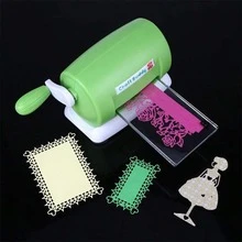 1 Set Embossing Machine, Equipped With Floral Templates To Create Various Patterns On Cardboard. Manual Die Cutting & Embossing Machine In Blue, Purple And Pink, Comes With Embossing Plate, Cutting Templates And 2 Cutting Pads. - cyan - View 6