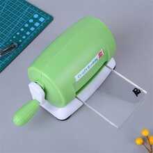 1 Set Embossing Machine, Equipped With Floral Templates To Create Various Patterns On Cardboard. Manual Die Cutting & Embossing Machine In Blue, Purple And Pink, Comes With Embossing Plate, Cutting Templates And 2 Cutting Pads. - cyan - View 7