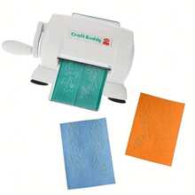 1 Set Embossing Machine, Equipped With Floral Templates To Create Various Patterns On Cardboard. Manual Die Cutting & Embossing Machine In Blue, Purple And Pink, Comes With Embossing Plate, Cutting Templates And 2 Cutting Pads. - cyan - View 11