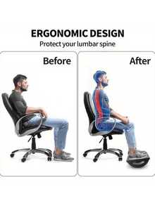 1PC Ergonomic Office Foot Rest Massage Roller Rocking Stool Under Desk Footrest With Rolling Ball Massage Function Comfortable Leg Support For Long Hours Sitting Work Home Office Gift - A - View 5