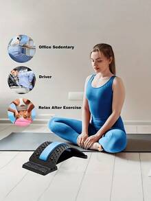 1PC 4 Level Adjustable Back Stretcher Posture Corrector Ergonomic Lumbar Support With Massage Function Grip For Upper Lower Back Office Car Home Use Posture Support Back Relax - 4-Stage adjustment - View 7