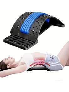1PC 4 Level Adjustable Back Stretcher Posture Corrector Ergonomic Lumbar Support With Massage Function Grip For Upper Lower Back Office Car Home Use Posture Support Back Relax - 4-Stage adjustment - View 9