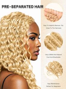 Boho Braids Miracle Knots Crochet Human Hair In 100% Remy Feather Line Crochet Hair Braids Salon Silky Seamless Invisible Solid Color 613 Honer Blone Feather Crochet Human Hair Braiding Micro Pre Looped Deep Wave Human Hair - S613 - View 7