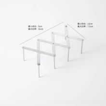 1个可伸缩折叠不锈钢锅盖架，可调节碗碟晾干架和蒸笼架，多功能厨房收纳架，适用于台面和橱柜 - 銀色 - 查看 10