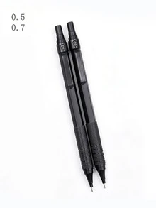 All Metal Automatic Mechanical Pencil - 0.5/0.7mm, Low Center Of Gravity Design, Suitable For Architecture/Engineering/Art, Smooth Writing, Dual Use For Drawing And Sketching - black - View 11