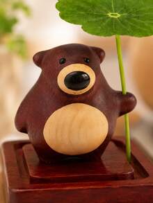 superFUNNYmarket 1pc Creative 3D Four Leaf Clover Bear Diffuser Wood, Aroma Ornament, Perfect Gift For Festival & Home Decoration - multicolor - View 4