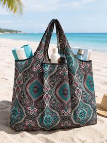 Bolsa de tela con estampado de paisley, bolsa de tela grande y de tendencia, mejores ideas de inspiración para el otoño - Multicolor - Ver 10
