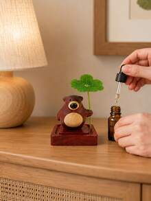 superFUNNYmarket 1pc Creative 3D Four Leaf Clover Bear Diffuser Wood, Aroma Ornament, Perfect Gift For Festival & Home Decoration - multicolor - View 6