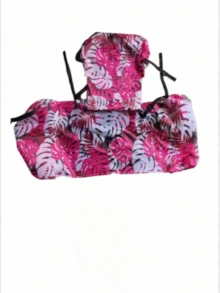 1pc Floating Pool Lounge Chair, Adult Inflatable Pool Hammock Chair, Pool Floating Bed Chair, Floating Pool Sofa With Blue Floral Pattern, Suitable For Summer Pool Party - Multicolor - View 12