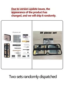 Four Options Of Sketch Pencil Sets With 39/57/81/105 Pieces Are Available. This Professional Charcoal Art Set Is Perfect For Sketching And Figure Drawing. It Comes With A Portable Canvas Storage Bag And Is Cost-Effective. - Sets - View 15