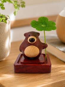superFUNNYmarket 1pc Creative 3D Four Leaf Clover Bear Diffuser Wood, Aroma Ornament, Perfect Gift For Festival & Home Decoration - multicolor - View 5