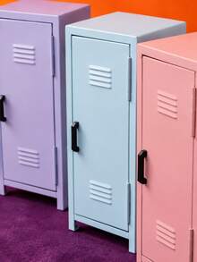 Zazumi 1pc Metal Desktop Cosmetic Storage Box, Multi-Color Storage Cabinet, Piggy Bank, Suitable For Girls' Storage, Storage Locker, Cosmetic Box Hanger - Multicolor - View 3