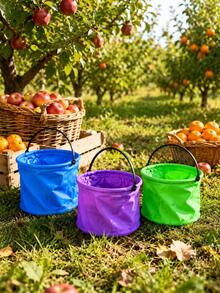 3Pcs Collapsible Mini Bucket, Foldable PVC Water Pail For Beach Fishing Camping Travel, Multi-Use Portable Bucket For Gardening Watering, Cleaning, Painting, Pool Picnic Outdoor Essentials - Folding Bucket - View 9