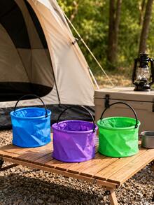 3Pcs Collapsible Mini Bucket, Foldable PVC Water Pail For Beach Fishing Camping Travel, Multi-Use Portable Bucket For Gardening Watering, Cleaning, Painting, Pool Picnic Outdoor Essentials - Folding Bucket - View 3