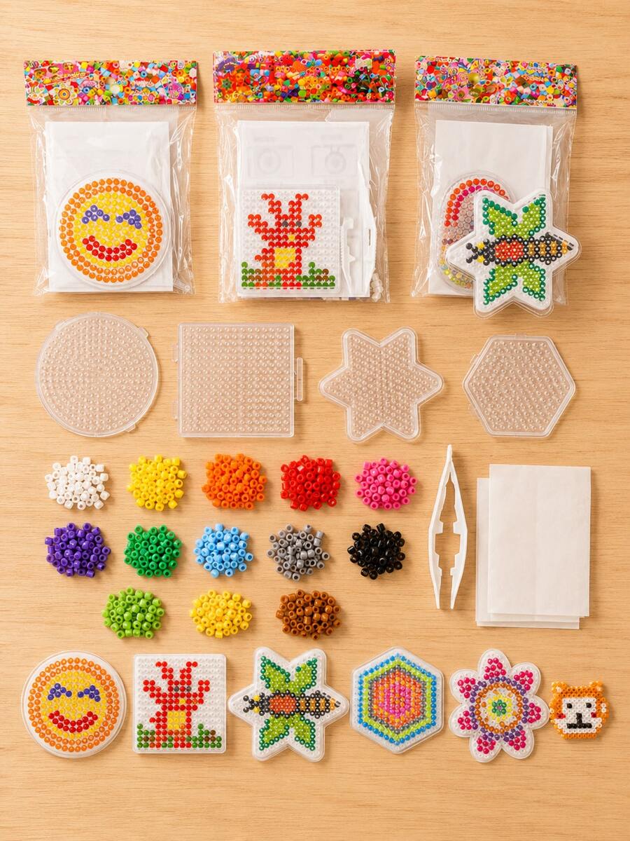 5mm Fuse Bead Art Studio Kit For Summer Creative Projects, Personalized Pixel Design Set For Desktop Decor, Vibrant Crafting Materials For Holiday Celebrations & Artistic Weekend Activities - multicolor - View 1