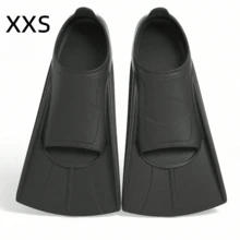 1pc Swim Training Fins Comfortable Silicone Lap Swimming Short Blade Floating Flippers With Mesh Bag For Men Women Build Leg Strength, Beach Essentials, Beach Accessories, Pool Float - Black - View 9