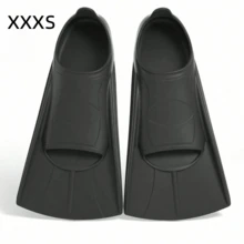 1pc Swim Training Fins Comfortable Silicone Lap Swimming Short Blade Floating Flippers With Mesh Bag For Men Women Build Leg Strength, Beach Essentials, Beach Accessories, Pool Float - Black - View 7