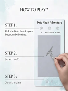 MINKOJA Date Night Adventure 40 Scratch-Off Date Ideas For Couples, Romantic Gift, Exciting And Fun Adventure Card Game. ,Couple,Couple Games,Games,Couples,Board Games,Couple,Games,Gift,Fun Games,Presents For Men,Present - Multicolor - View 3