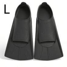 1pc Swim Training Fins Comfortable Silicone Lap Swimming Short Blade Floating Flippers With Mesh Bag For Men Women Build Leg Strength, Beach Essentials, Beach Accessories, Pool Float - Black - View 6