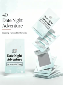 MINKOJA Date Night Adventure 40 Scratch-Off Date Ideas For Couples, Romantic Gift, Exciting And Fun Adventure Card Game. ,Couple,Couple Games,Games,Couples,Board Games,Couple,Games,Gift,Fun Games,Presents For Men,Present - Multicolor - View 7