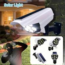 1PC Outdoor Solar Sensor Light, With Remote Control; Wireless Fake Surveillance Camera, Suitable For Hotel Porch, Garden, Patio, Driveway And Other Locations - Simulation camera light - View 2