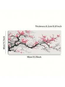 1PC Various Sizes Non Slip Rubber Base Extended Cherry Blossom Branch Design Gaming Mouse Pad Desk Mat Durable Smooth Surface For Laptop Computer Office Home Study Learning Decor Accessory Gift For Gamers Students - Rectangle - View 8