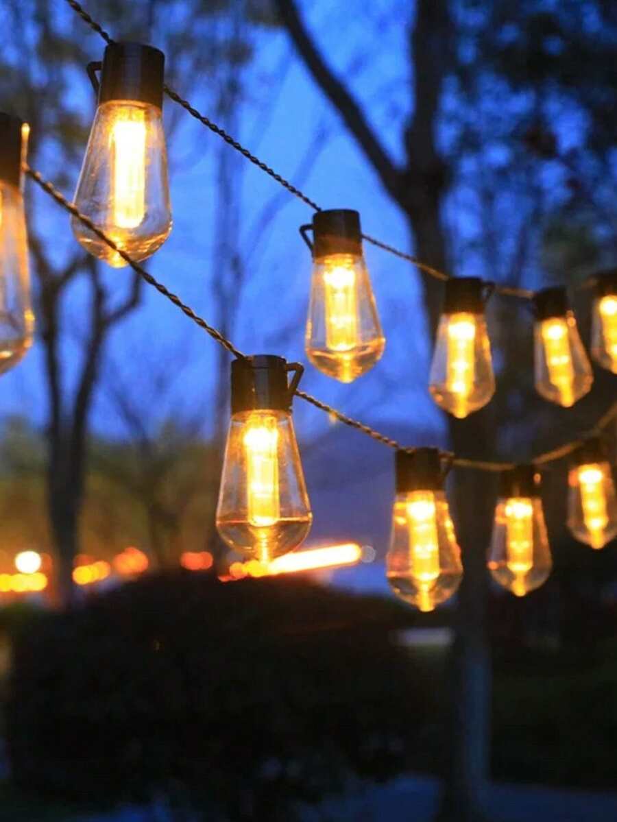 1PC 5M10LED/8M20LED Outdoor Waterproof Solar LED Papaya Light String, With Eight Lighting Modes, Suitable For Parties, Camping, Gatherings, Houses, And Path Decoration - Papaya lamp (lithium battery) - View 1