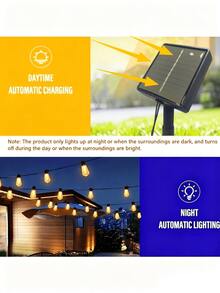 1PC 5M10LED/8M20LED Outdoor Waterproof Solar LED Papaya Light String, With Eight Lighting Modes, Suitable For Parties, Camping, Gatherings, Houses, And Path Decoration - Papaya lamp (lithium battery) - View 5