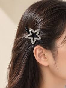 Joivida 1pc Star-Shaped Crystal Hair Clasp For Minimalist Daily Style Featuring Captivating Visual Delight And Tactile Sensory Comfort For Urban Career Women And Teens - multicolor - View 5