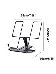 Zazumi 1Pc Iron Art Bookends, Book Reading Rack, Can Be Placed On Desktop, Bookcase, Height Adjustable, Foldable For Storage, Portable Foldable Book Rack, Suitable For Back-To-School Season - Multicolor - View 7