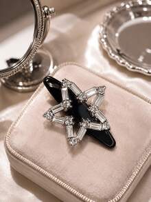 Joivida 1pc Star-Shaped Crystal Hair Clasp For Minimalist Daily Style Featuring Captivating Visual Delight And Tactile Sensory Comfort For Urban Career Women And Teens - multicolor - View 6