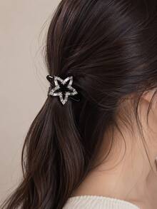 Joivida 1pc Star-Shaped Crystal Hair Clasp For Minimalist Daily Style Featuring Captivating Visual Delight And Tactile Sensory Comfort For Urban Career Women And Teens - multicolor - View 7