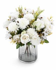 Artificial Rose Bouquet, Embroidered Flower Ball, Mixed Flowers, Daisy, Birthday Party, Gathering, Decoration, Wedding Flower Basket, Bridal Bouquet, Home Decor, Restaurant, Bedroom, Windowsill, Vase Decor - Multicolor - View 7