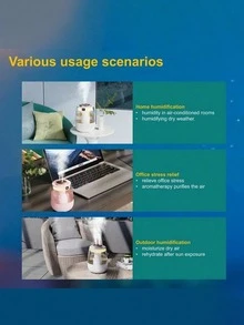 Pelembap Udara USB Kapasitas Besar dan Sangat Tenang - Ideal untuk Kamar Tidur dan Meja Kantor, Kapasitas Tinggi, Pelembap Udara Ideal untuk Rumah dan Kamar Tidur - Putih - View 5