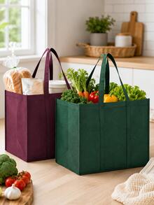 1/3/5Pcs Large Foldable Reusable Non-Woven Shopping Storage Bags, Multi-Purpose Totes For Travel Camping Grocery Kitchen, Harvest Halloween Day Of The Dead Gift Bag Kitchen Accessories - Multicolor - View 4