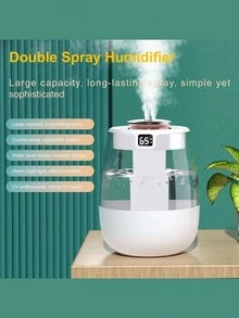 Pelembap Udara USB Kapasitas Besar dan Sangat Tenang - Ideal untuk Kamar Tidur dan Meja Kantor, Kapasitas Tinggi, Pelembap Udara Ideal untuk Rumah dan Kamar Tidur - Putih - View 2