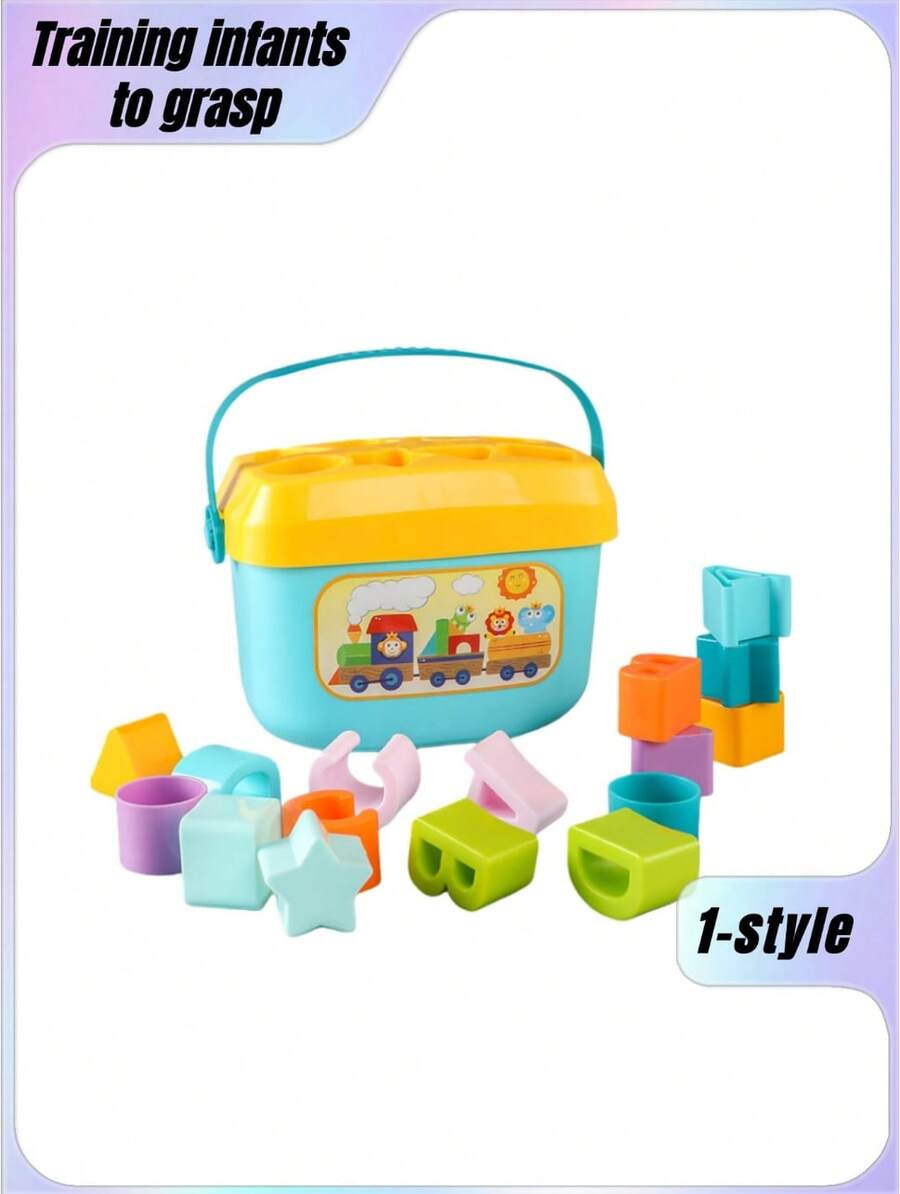 MINKOJA 1 Set Of Multicolor Shape Matching Building Block Box, Enhances Babies' Cognitive Abilities, Suitable For Indoor Parent-Child Games - Multicolor - View 1